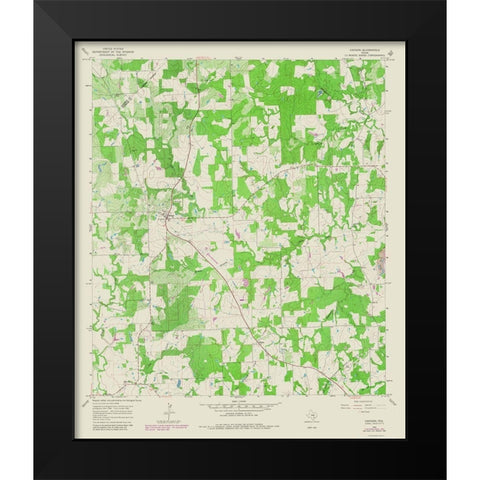 Cistern Texas Quad - USGS 1981 Black Modern Wood Framed Art Print by USGS