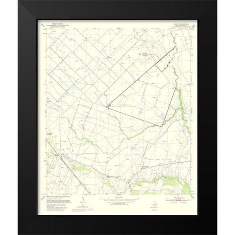 Egypt Texas Quad - USGS 1981 Black Modern Wood Framed Art Print by USGS