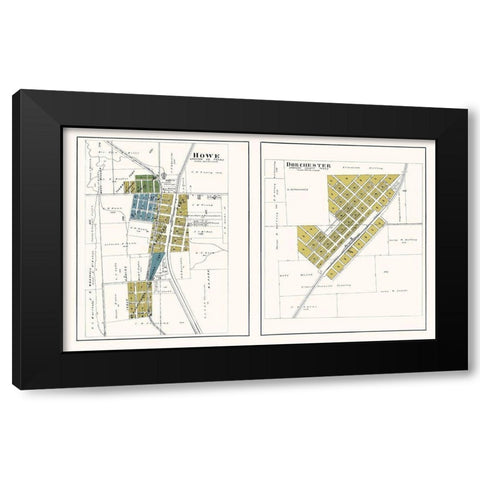 Howe, Dorchester Texas Landowner - Jackson 1908 Black Modern Wood Framed Art Print by Jackson