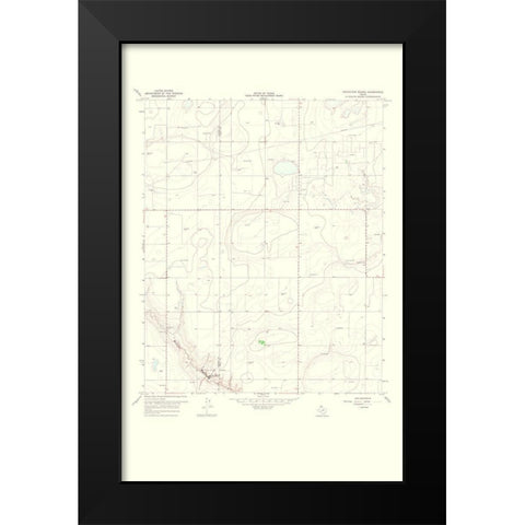 Grandview School Texas Quad - USGS 1967 Black Modern Wood Framed Art Print by USGS