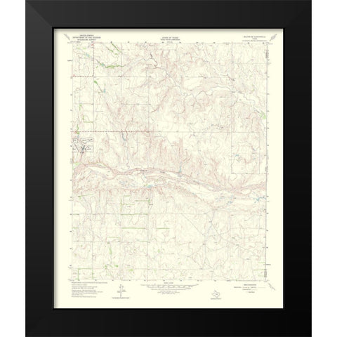 Kelton Southeast Texas Quad - USGS 1965 Black Modern Wood Framed Art Print by USGS