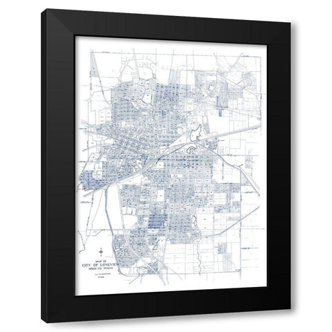 Longview Texas - 1949 Black Modern Wood Framed Art Print by Unknown
