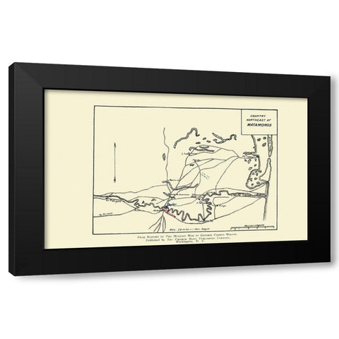 Country Northeast of Matamoros - Church News 1892 Black Modern Wood Framed Art Print with Double Matting by Church News