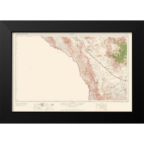 Marfa Texas Quad - USGS 1959 Black Modern Wood Framed Art Print by USGS