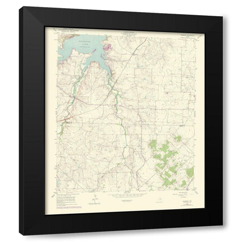 Primrose Texas Quad - USGS 1969 Black Modern Wood Framed Art Print by USGS