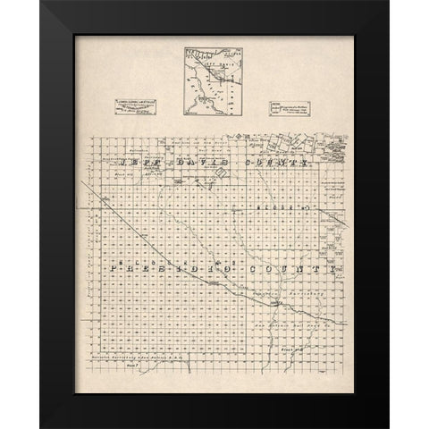 Presidio County Texas - Abrams 1894 Black Modern Wood Framed Art Print by Abrams