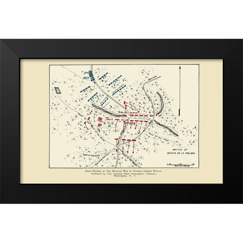 Resaca De La Palma Battle 1892 Black Modern Wood Framed Art Print by Church News Publishing