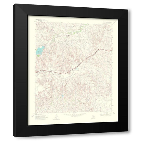 Rockledge Texas Quad - USGS 1967 Black Modern Wood Framed Art Print by USGS
