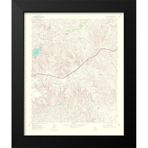 Rockledge Texas Quad - USGS 1967 Black Modern Wood Framed Art Print by USGS