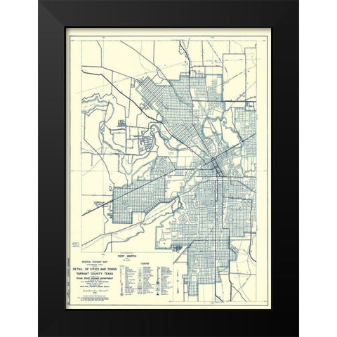 Taylor Ranch Texas Quad - USGS 1969 Black Modern Wood Framed Art Print by USGS