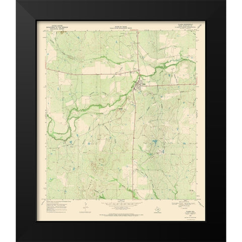 Tilden Texas Quad - USGS 1968 Black Modern Wood Framed Art Print by USGS