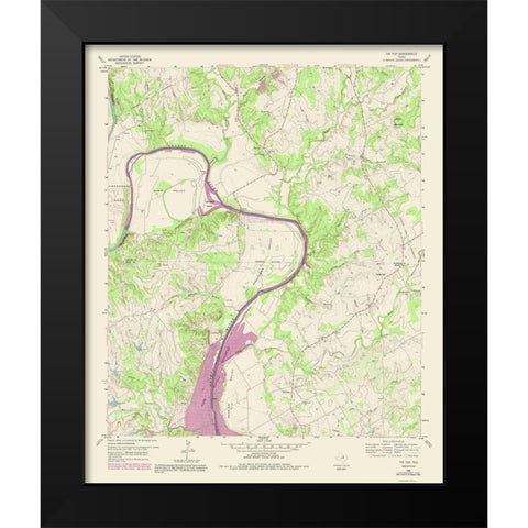 Tin Top Texas Quad - USGS 1959 Black Modern Wood Framed Art Print by USGS