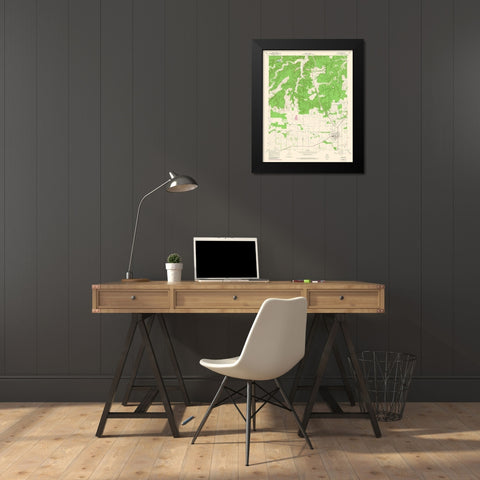 Turkey Texas Quad - USGS 1967 Black Modern Wood Framed Art Print by USGS