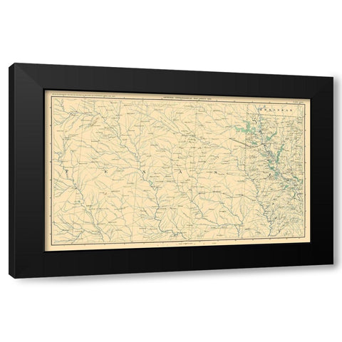North East Texas - Bien 1895 Black Modern Wood Framed Art Print by Bien