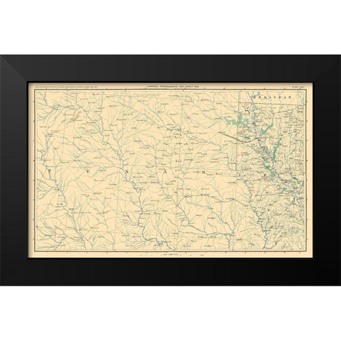 North East Texas - Bien 1895 Black Modern Wood Framed Art Print by Bien