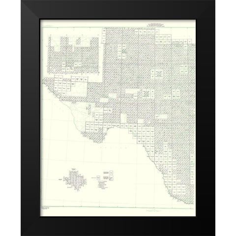 Texas West Texas Quad - USGS 1975 Black Modern Wood Framed Art Print by USGS