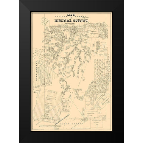 Encinal, Webb Texas - Walsh 1879 Black Modern Wood Framed Art Print by Walsh