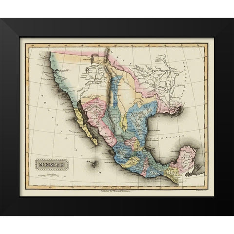 Texas Territory - Lucas 1823 Black Modern Wood Framed Art Print by Lucas