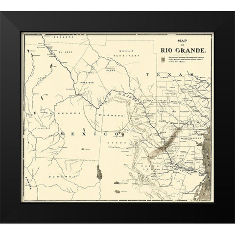 Rio Grande - 1878 Black Modern Wood Framed Art Print by Unknown