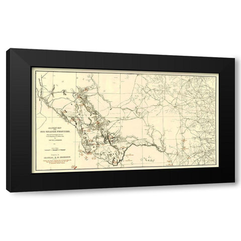 Rio Grande Frontier - Livermore 1883 Black Modern Wood Framed Art Print by Livermore