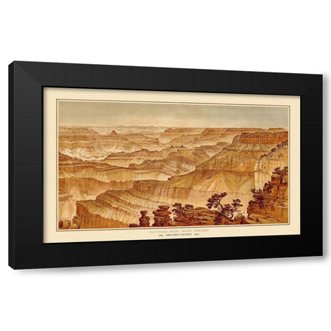 Grand Canyon, Point Sublime Arizona - Bien 1882 Black Modern Wood Framed Art Print with Double Matting by Bien