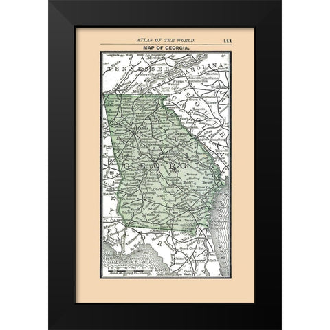 Georgia - Alden 1886 Black Modern Wood Framed Art Print by Alden