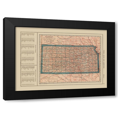 Kansas - Reynold 1921 Black Modern Wood Framed Art Print with Double Matting by Reynold