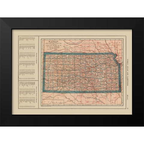 Kansas - Reynold 1921 Black Modern Wood Framed Art Print by Reynold