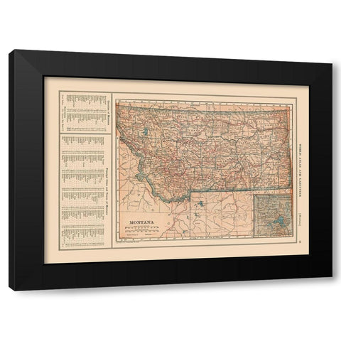 Montana - Reynold 1921 Black Modern Wood Framed Art Print with Double Matting by Reynold