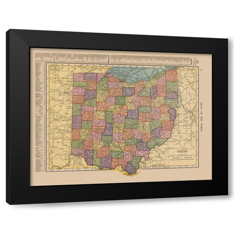 Ohio - Hammond 1910 Black Modern Wood Framed Art Print by Hammond