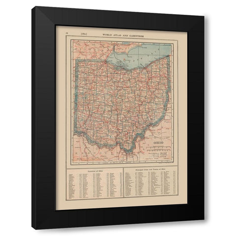 Ohio - Reynold 1921 Black Modern Wood Framed Art Print by Reynold