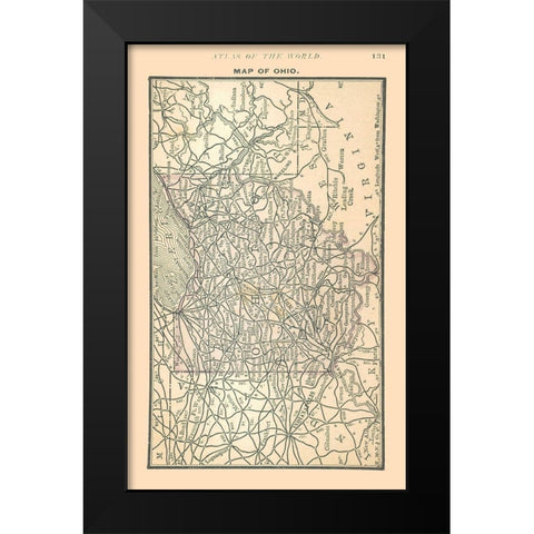 Ohio - Alden 1886 Black Modern Wood Framed Art Print by Alden
