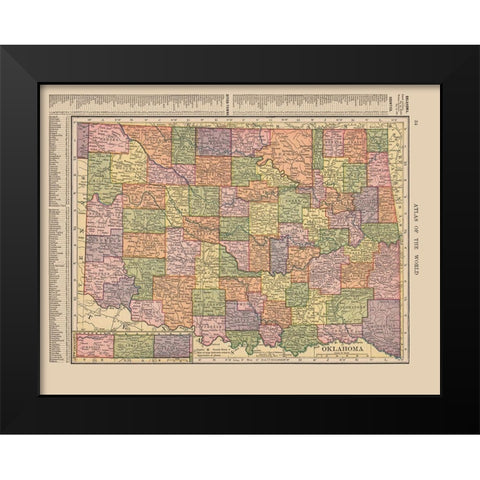 Oklahoma - Hammond 1910 Black Modern Wood Framed Art Print by Hammond