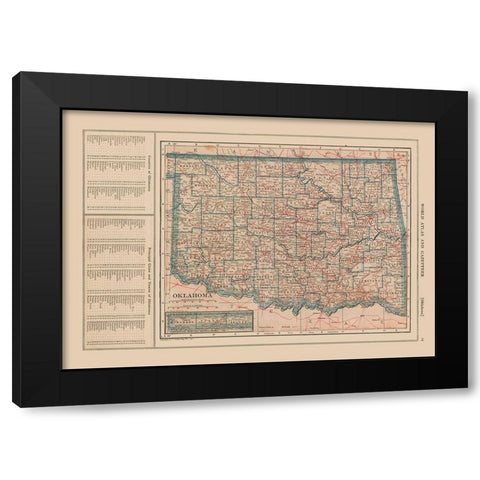 Oklahoma - Reynold 1921 Black Modern Wood Framed Art Print with Double Matting by Reynold