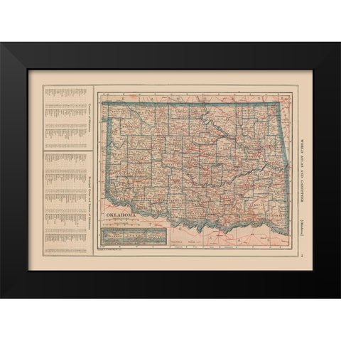 Oklahoma - Reynold 1921 Black Modern Wood Framed Art Print by Reynold