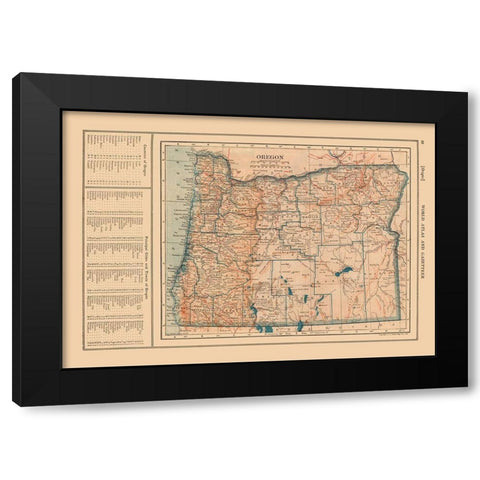 Oregon - Reynold 1921 Black Modern Wood Framed Art Print by Reynold