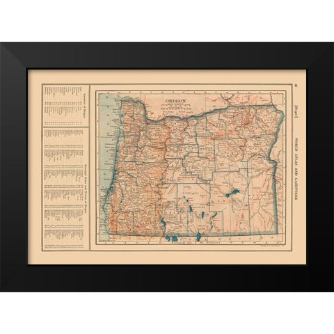 Oregon - Reynold 1921 Black Modern Wood Framed Art Print by Reynold