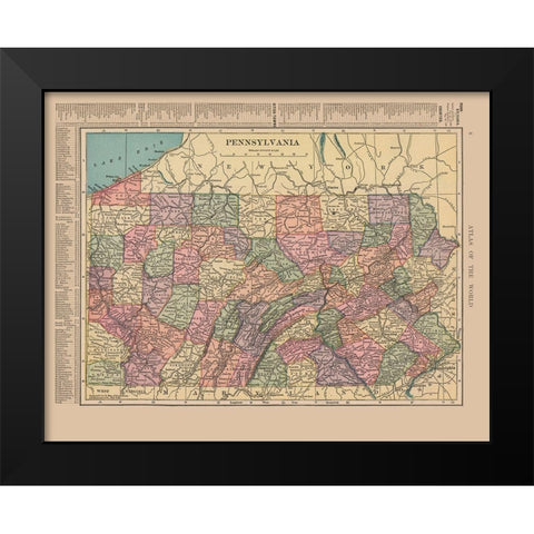 Pennsylvania - Hammond 1910 Black Modern Wood Framed Art Print by Hammond
