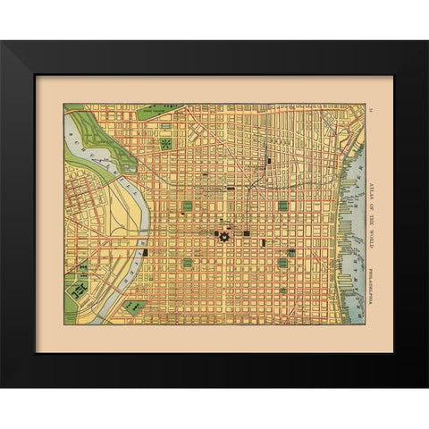 Philadelphia Pennsylvania - Hammond 1910 Black Modern Wood Framed Art Print by Hammond