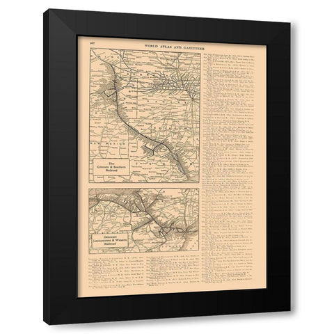 Colorado, Delaware, Lackawanna Black Modern Wood Framed Art Print by Reynold
