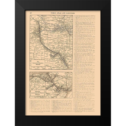 Colorado, Delaware, Lackawanna Black Modern Wood Framed Art Print by Reynold