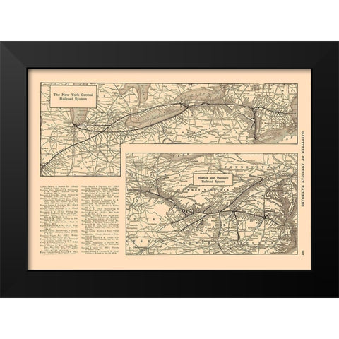 New York Central Railroad, Norfolk - Reynold 1921 Black Modern Wood Framed Art Print by Reynold