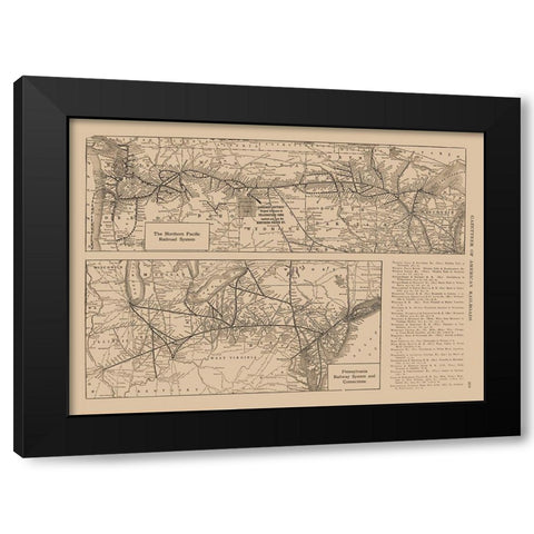 Northern Pacific, Pennsylvania Black Modern Wood Framed Art Print by Reynold