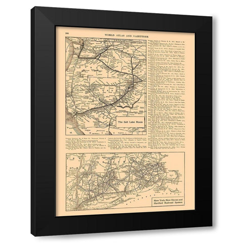 Salt Lake Route, New York - Railroad - Reynold Black Modern Wood Framed Art Print by Reynold