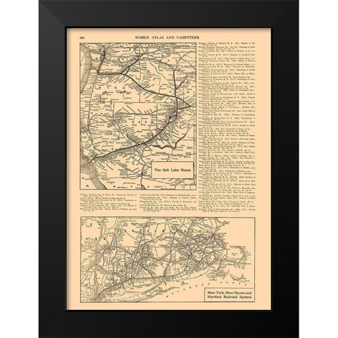 Salt Lake Route, New York - Railroad - Reynold Black Modern Wood Framed Art Print by Reynold