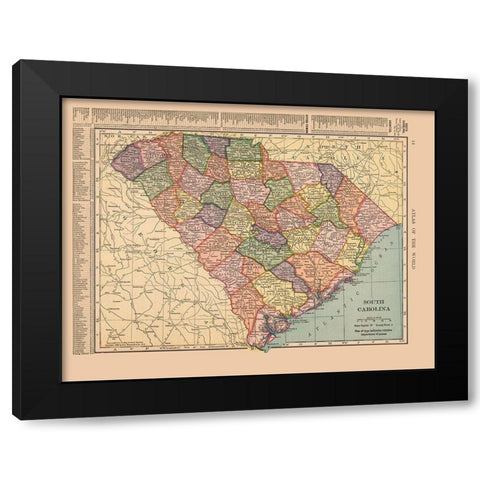 South Carolina - Hammond 1910 Black Modern Wood Framed Art Print with Double Matting by Hammond
