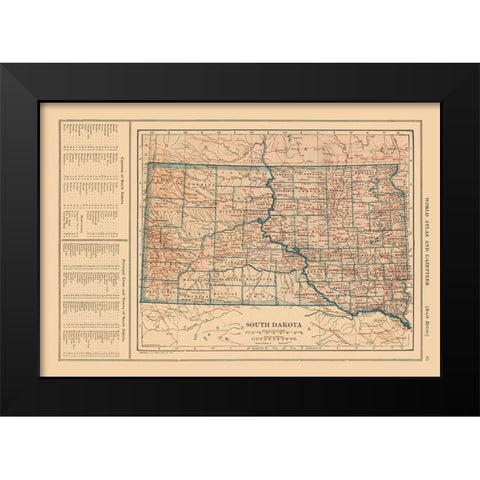 South Dakota - Reynold 1921 Black Modern Wood Framed Art Print by Reynold
