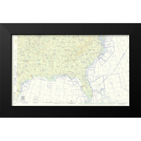 Southeast United States Aeronautical - USAF 1960 Black Modern Wood Framed Art Print by USAF