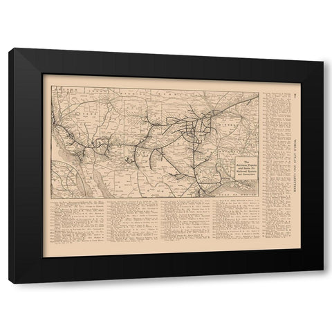 Atchison, Topeka, Santa Fe Black Modern Wood Framed Art Print with Double Matting by Reynold