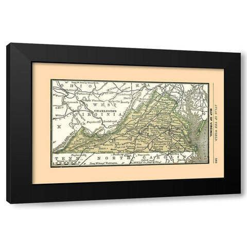 Virginia - Alden 1886 Black Modern Wood Framed Art Print with Double Matting by Alden